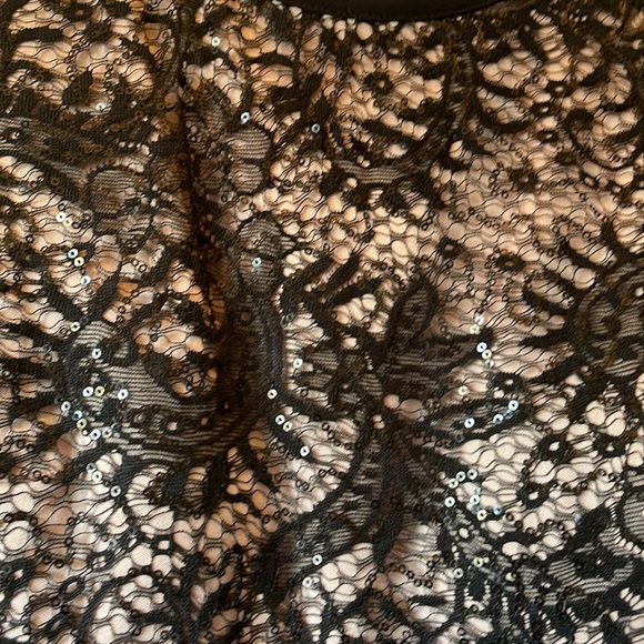 Nightway women’s lace underlay sequins floor length dress size 8 - Picture 3 of 8